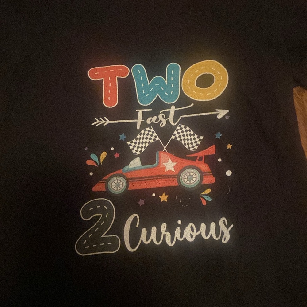 Black Graphic Tee with Colorful Print